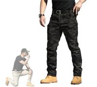 Genérico LeSpartan Tactical Pants for Men, Water-Resistant Ripstop Cargo Pants with 10 Pockets, Stretch Waist, Outdoor Hiking Workwear