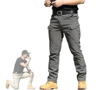 Genérico LeSpartan Tactical Pants for Men, Water-Resistant Ripstop Cargo Pants with 10 Pockets, Stretch Waist, Outdoor Hiking Workwear