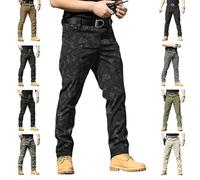 Genérico LesSpartan Tactical Pants, Le Spartan Motorcycle Pants, 10-Pocket Lightweight Quick-Dry Waterproof Tear-Resistant Work Trousers (Camouflage-a,M)