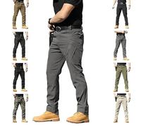 Genérico LesSpartan Tactical Pants, Le Spartan Motorcycle Pants, 10-Pocket Lightweight Quick-Dry Waterproof Tear-Resistant Work Trousers (Gray,XL)