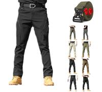 Genérico LesSpartan Tactical Pants, Le Spartan Motorcycle Pants, 10-Pocket Lightweight Quick-Dry Waterproof Tear-Resistant Work Trousers (Black,XL)