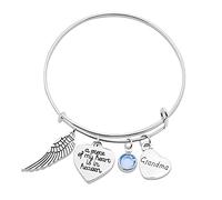 Genérico Letras Papá Ala Pieza Pulsera Ajustable Una Mamá Corazón Ángel Mi Pulsera Familia De Pulseras Y Anillos, talla única, Metal, No es una piedra preciosa