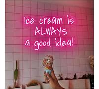 Genérico Letrero de neón Letreros de neón : ¡El helado siempre es una buena idea!