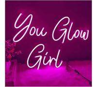 Genérico Letrero de neón Para la palabra prestada de lámpara neón You Glow Girl para el letrero