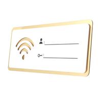 Genérico Letrero de Wifi Acrílico Autoadhesivo para Pared Señal de Contraseña de Wifi 8×20 CM Decoración Práctica para Hogar Oficina y Restaurante