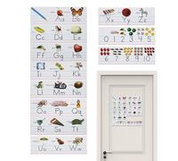 Genérico Letters Bulletin Board Set, Alphabet Number Line Poster, Colorful Wall Decoration, Educational Learning Display for Daycare, Kindergarten, Homeschool, Classroom, 15.94x5.51 inches