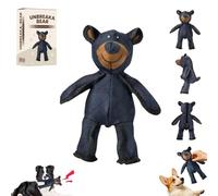 Genérico Lettuce Pets Dog Toys, 2025 New Esslvyshop-Bear for Heavy Chewers, Unbreakable Bear Dog Toy, Interactive Tough Chew Dog Toys Chewers, Resistant Squeaky Dog Toy (Black)