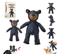 Genérico Lettuce Pets Dog Toys, 2025 New Esslvyshop-Bear for Heavy Chewers, Unbreakable Bear Dog Toy, Interactive Tough Chew Dog Toys Chewers, Resistant Squeaky Dog Toy (Black*2)