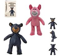 Genérico Lettuce Pets Dog Toys, 2025 New Esslvyshop-Bear for Heavy Chewers, Unbreakable Bear Dog Toy, No Stuffing Crinkle Interactive Chew Toy, for Puppy Teething, Small to Large Dogs (Black+Pink)
