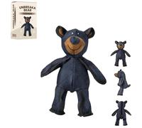 Genérico Lettuce Pets Dog Toys, 2025 New Esslvyshop-Bear for Heavy Chewers, Unbreakable Bear Dog Toy, No Stuffing Crinkle Interactive Chew Toy, for Puppy Teething, Small to Large Dogs (Black)