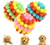 Genérico Lettuce Pets Dog Toys, Heavy-Duty Spiky Chew Ball, Cute Chew Toys, Teeth Cleaning Chewing Training for Medium & Large Dog Toy (Mix,3 Pcs)