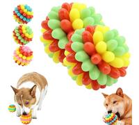 Genérico Lettuce Pets Dog Toys, Heavy-Duty Spiky Chew Ball, Dental-Friendly Chewing Toys for Aggressive Chewers, Teeth Cleaning Chewing Training for Medium & Large Dogs (C*2)