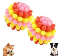 Genérico Lettuce Pets Dog Toys, Lettuce Pets Chew Ball, Heavy-Duty Spiky Chew Ball, Bite-Resistant Chews Toy for Aggressive Chewers (Pink*2)