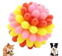 Genérico Lettuce Pets Dog Toys, Lettuce Pets Chew Ball, Heavy-Duty Spiky Chew Ball, Bite-Resistant Chews Toy for Aggressive Chewers (Pink)