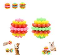 Genérico Lettuce Pets Dog Toys, Lettuce Pets Chew Ball, Heavy-Duty Spiky Chew Ball, Medium & Small Dogs Teeth Cleaning Chewing Training, Supports Oral Health During Play (2Pcs*B)