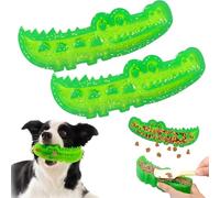 Genérico Lettuce Pets Slow Feed Chew and Fetch Crocodile, Alligator Treat Dispensing Dog Toys Keep Them Busy, Dog Slow Feeder Puzzle Toy for Medium & Small Dogs Teeth Cleaning (Large*2)