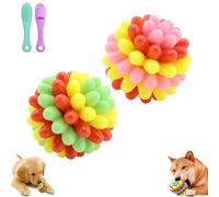 Genérico Lettucepets Dog Toys, Lettuce Pets Chew Ball, Heavy-Duty Spiky Chew Ball for Medium & Small Dogs, Bite-Resistant Chew Toy for Aggressive Chewers, Teeth Cleaning Training (A+B)