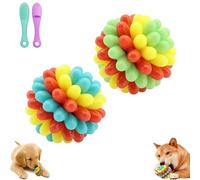 Genérico Lettucepets Dog Toys, Lettuce Pets Chew Ball, Heavy-Duty Spiky Chew Ball for Medium & Small Dogs, Bite-Resistant Chew Toy for Aggressive Chewers, Teeth Cleaning Training (A+C)