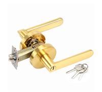 Genérico Lever Door Knobs Interior - Aluminum Alloy 20x19x8cm | Modern Golden Interior Door Knob with Scratch Resistant Finish and Ergonomic Handle Design | Replacement Hardware for Apartment