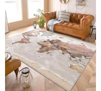 Genérico lfombra Lavable Antideslizante 140x200 cm Retro NáUtico Mapa de Pelo Corto Lmpresión Decoración del hogar Alfombras Blanco GrisáCeo para Oficina Cocina Comedor Durable fácil Limpiar