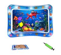 Genérico Libiyi GlowPad, Cat Water Mat with Fish, 24in Thickened Anti-Scratch Water Mat for Cat, for Indoor & Outdoor Summer Fun for Cats and Dogs, Manual Air Pump, Dog Water Sensory Play Mat (B)