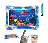 Genérico Libiyi GlowPad, Dog Water Sensory Play Mat, Manual Air Pump, Thickened Leakproof Anti-Scratch, 24in Cat Water Mat with Fish, Play Mat for Cats