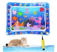 Genérico Libiyi Glowpad for Cats, 27in/24in Thickened Leakproof Anti-Scratch Water Play Mat, Interactive Fish Chase Toy for Indoor/Outdoor Summer Fun Cats & Dogs (Style 8)