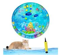 Genérico Libiyi Glowpad for Cats, 27in/24in Thickened Leakproof Anti-Scratch Water Play Mat, Interactive Fish Chase Toy for Indoor/Outdoor Summer Fun Cats & Dogs (Style 9)