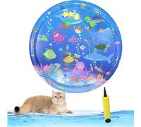 Genérico Libiyi Glowpad for Cats, 27in/24in Thickened Leakproof Anti-Scratch Water Play Mat, Interactive Fish Chase Toy for Indoor/Outdoor Summer Fun Cats & Dogs (Style 14)
