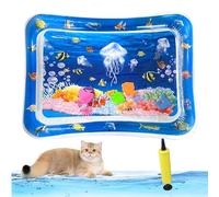 Genérico Libiyi Glowpad for Cats, 27in/24in Thickened Leakproof Anti-Scratch Water Play Mat, Interactive Fish Chase Toy for Indoor/Outdoor Summer Fun Cats & Dogs (Style 7)