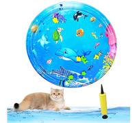 Genérico Libiyi Glowpad for Cats, 27in/24in Thickened Leakproof Anti-Scratch Water Play Mat, Interactive Fish Chase Toy for Indoor/Outdoor Summer Fun Cats & Dogs (Style 15)