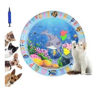 Genérico Libiyi GlowPad, Libiyi 24in Cat Water Mat with Fish, Thickened Leakproof Anti-Scratch, with Manual Air Pump, Interactive Indoor Outdoor Summer Cooling Toys (65cm C)