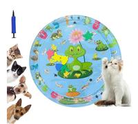 Genérico Libiyi GlowPad, Libiyi 24in Cat Water Mat with Fish, Thickened Leakproof Anti-Scratch, with Manual Air Pump, Interactive Indoor Outdoor Summer Cooling Toys (65cm B)