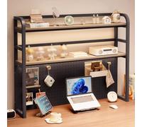 Genérico Librería De Escritorio, Estantería De Escritorio para Mesas, Organizador De Escritorios con 2 Estantes, Metálico Estante para Libros para Computadora(100cm/39.4in)