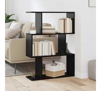 Genérico Librería Roble Negro 70 x 14 x 97 cm Madera de ingeniería,Estanterías,Librerías y estanterías-879671