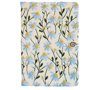 Genérico Libreta Bordada A5, Bonita, Apuntes, Original, Chica, Colegio, Instituto, Artesanía, Planificar, Notas, Elegante, Flores, Cuaderno, 100 Páginas, Tapa de Tela Bordada