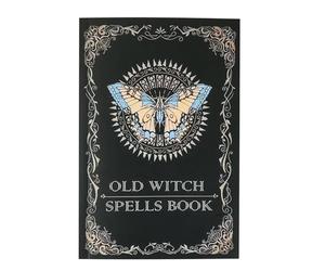 Generico Libro de hechizos - Libro de papel antiguo con hechizos reales | Suministros de brujas, decoraciones de Halloween, diario vintage para Navidad, rituales y bendiciones, formas mágicas de