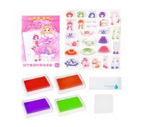 Genérico Libro De Juego De Moda con Sellos | Juego De Disfraces De Princesas para Vestir | Set Viajero Divertido para Niñas Que Estimula Creatividad E Imaginación
