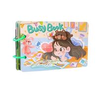 Genérico Libro De Pegatinas Animadas, Actividades De Aprendizaje, Motricidad Fina, Juguetes Sensoriales, Educación Temprana para Niños Pequeños, Regalos D, 12 Páginas