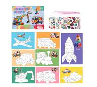 Genérico Libro De Pegatinas Para Hacer | Kit Para Crear Collage - Libro de Pegatinas por Números para Niños | Para Niños Y Niñas, Educativo, Hogar, Escuela, Viajes, Avión, Coche, Navidad,
