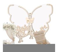 Genérico Libro de visitas de Butterfly Baby Shower, Butterfly Guest Book, Libro de visitas de Mariposa de Madera para Boda, Elegante Libro de visitas, Recuerdos para la graduación de cumpleaños