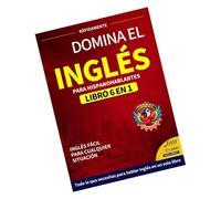 Genérico Libro En Inglés | Libro De Vocabulario Inglés 6 En 1 Para Estudiantes - Guía Bilingüe para Viajes Negocios Estudiantes en el Extranjero Lectura y Negociaciones