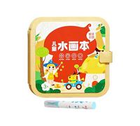 Genérico Libro para colorear atractivo, guía de dibujo vibrante, libro de arte interactivo con agua, bloque creativo en con páginas reutilizables, accesorio de actividad para, conjunto de viaje edd