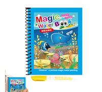Genérico Libros para colorear con agua,Libros de garabatos en acuarela, Libro de pintura al agua para niños, de pintura con, juguete educativo portátil para dibujar garabatos, fomenta los juguetes