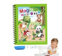 Genérico Libros para colorear con agua,Libros de garabatos en acuarela - libros para colorear - de pintura con agua, juguete educativo portátil para dibujar garabatos, libros de reutilizables con b