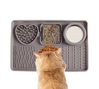 Genérico Lick Pads Dogs, Silicone Licking Mat, 11.81x7.87in Interactive Non-Slip Slow Feeder Puzzle Bowl, Pet Calming Mat for Grooming, Bathing, Feeding, Training, Enrichment