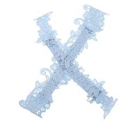 Genérico Liga de Encaje para Novia Azul Juego de 2 Ligas Decorativas (ancha y Estrecha) Floral para Boda y Fiesta Accesorio Elegante para Mujer