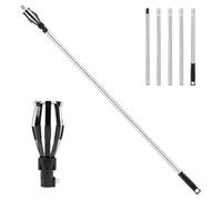 Genérico Light Bulb Changer for High Ceilings Telescopic Stainless Steel Light Bulb Extension Pole Changer Tool for Chandelier Recessed Lighting Floodlight Replacement Maintenance