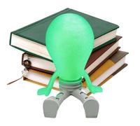 Genérico Light Bulb Man Figure, Glow In The Dark Leg Posable Model, Light Bulb Figurines, Decorative Desk and Home Accessory, Room Decoration for Office, Party Favors, Shelves