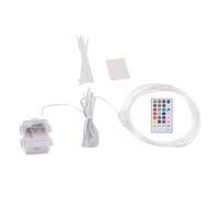 Genérico Light Up Basketball Hoop, Glowing Basketball Net, 16 Color LED Strip, Remote Control Lighting, Waterproof Battery Box, 4 Flash Modes with Timer for Night Play, Outdoor Use, 1 Set